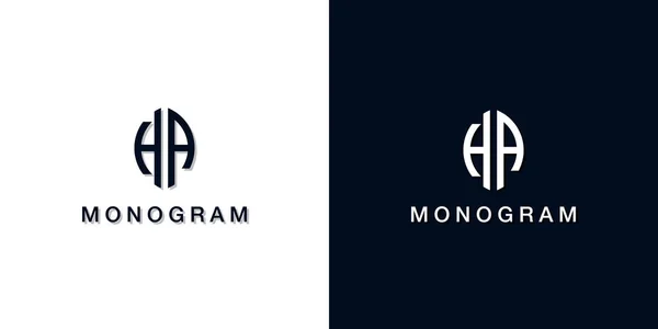 Leaf Style Initial Letter Monogram Logo Logo Incorporate Two Creative — Stock Vector