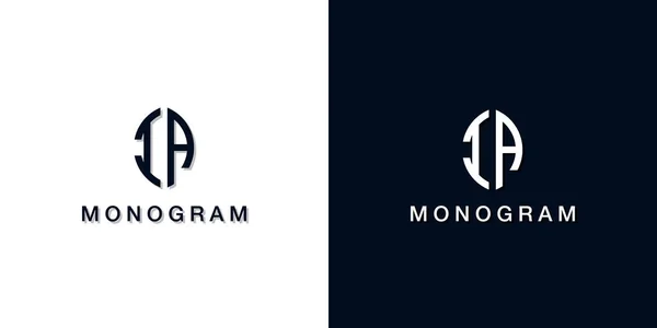 Logo Monogramma Lettera Iniziale Stile Foglia Questo Logo Incorpora Con — Vettoriale Stock