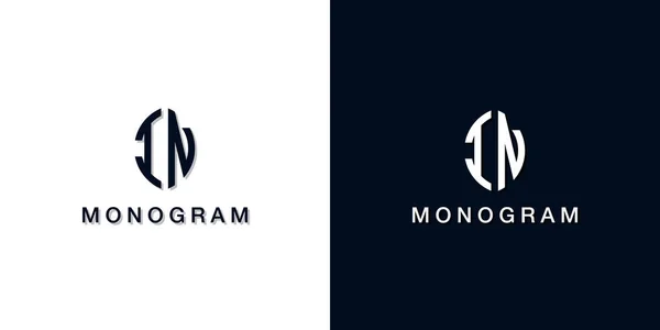 Leaf Style Initial Letter Monogram Logo Este Logotipo Incorpora Con — Vector de stock