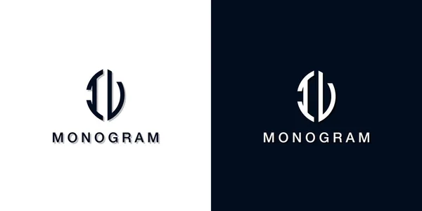 Leaf Style Initial Letter Monogram Logo Este Logotipo Incorpora Con — Vector de stock