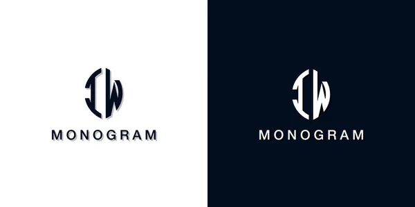 Leaf Style Initial Letter Monogram Logo Inglés Este Logotipo Incorpora — Vector de stock