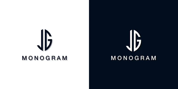 Leaf Style Initial Letter Monogram Logo Inglés Este Logotipo Incorpora — Vector de stock