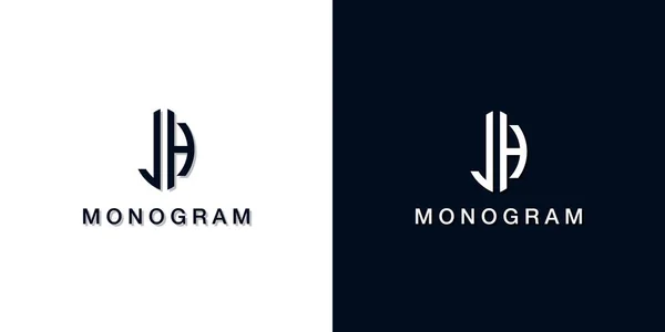 Folha Estilo Carta Inicial Logotipo Monograma Este Logotipo Incorporar Com — Vetor de Stock