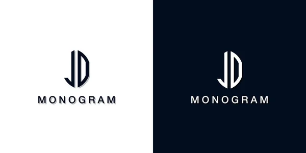 Leaf Style Initial Letter Monogram Logo Este Logotipo Incorpora Con — Vector de stock