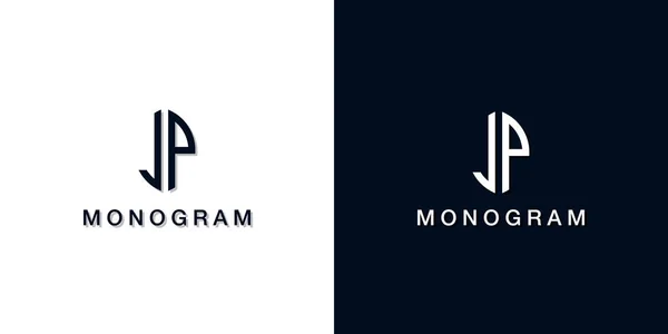 Leaf Style Initial Letter Monogram Logo Inglés Este Logotipo Incorpora — Vector de stock