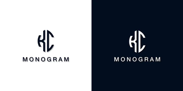 Bladstijl Initiaal Letter Monogram Logo Dit Logo Bevat Creatieve Wijze — Stockvector