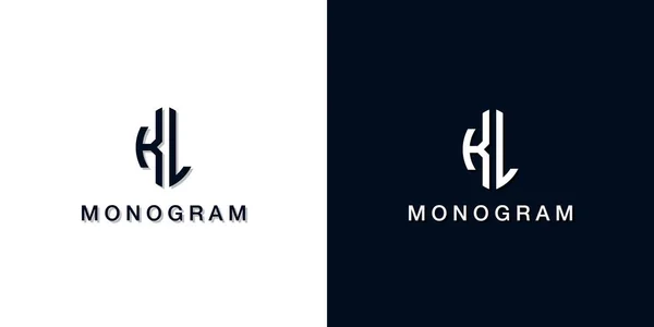 Style Feuille Lettre Initiale Logo Monogramme Logo Incorporer Avec Deux — Image vectorielle