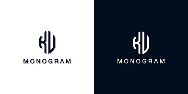 Anfangsbuchstabe Monogramm Logo Blattstil Dieses Logo Mit Zwei Kreativen Buchstaben — Stockvektor
