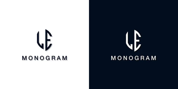 Leaf Style Initial Letter Monogram Logo Este Logotipo Incorpora Con — Vector de stock