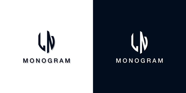 Počáteční Písmeno Stylu Listu Logo Monogramu Toto Logo Tvořeno Dvěma — Stockový vektor