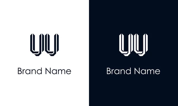 Minimalistisk Abstrakt Bokstav Logotyp Denna Logotyp Innehåller Abstrakt Typsnitt Ett — Stock vektor