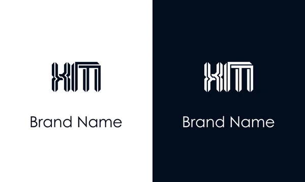 最小限の抽象的な文字Xmのロゴ このロゴは 抽象的な書体を創造的な方法で組み込んでいます 会社やブランド名が最初にそれらを開始するのに適しています — ストックベクタ