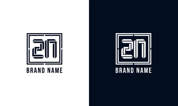 简约抽象字母Zn标志 这个标志以创造性的方式与抽象字体结合在一起 适用于那些公司或品牌的首字母首字母缩写 — 图库矢量图片