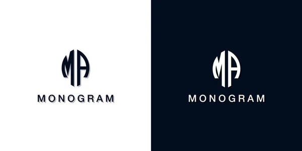 Leaf Style Initial Letter Monogram Logo Logo Incorporate Two Creative — Stockový vektor