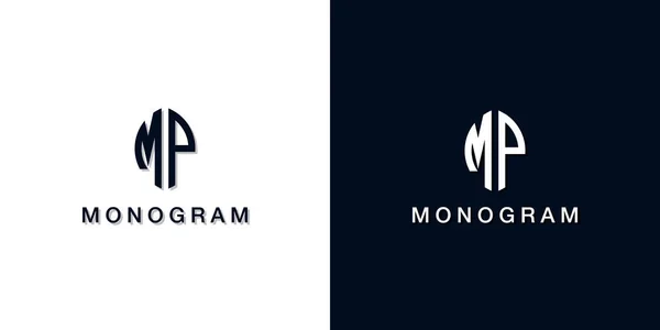 Leaf Style Initial Letter Monogram Logo Logo Incorporate Two Creative — Stockvektor