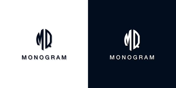叶型首字母Mq单字标识 这个标志以创造性的方式与两个创造性的字母结合在一起 这将是合适的公司或品牌名称开始这些初始字母 — 图库矢量图片