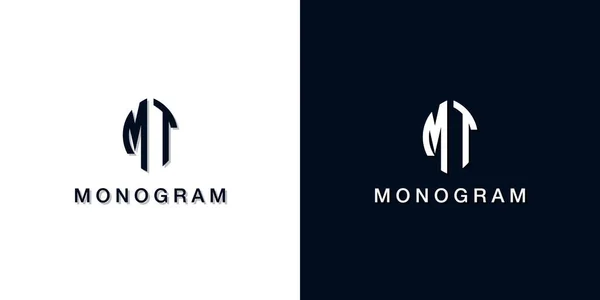 Leaf Style Initial Letter Monogram Logo Logo Incorporate Two Creative — Vettoriale Stock