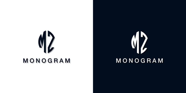 Leaf Style Initial Letter Monogram Logo Logo Incorporate Two Creative — Stock Vector