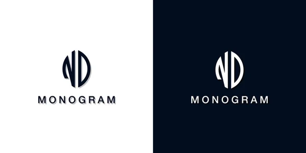 Logo Monogramma Con Lettera Iniziale Stile Foglia Questo Logo Incorpora — Vettoriale Stock