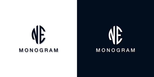 Yaprak Stili Ilk Harf Monogram Logosu Logo Yaratıcı Bir Şekilde — Stok Vektör