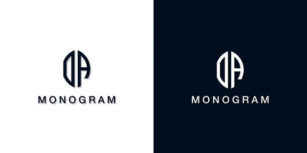 Leaf Style Initial Letter Monogram Logo Logo Incorporate Two Creative — Wektor stockowy