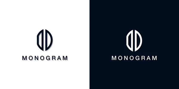 Leaf Style Initial Letter Monogram Logo Logo Incorporate Two Creative — стоковый вектор