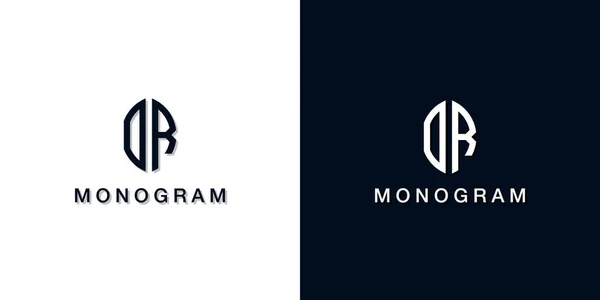 Leaf Style Initial Letter Monogram Logo Logo Incorporate Two Creative — Stock Vector