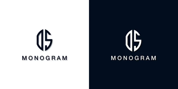 Blad Stijl Eerste Letter Monogram Logo Dit Logo Bevat Creatieve — Stockvector