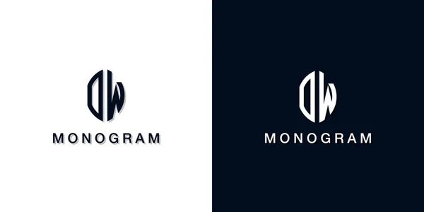 Leaf Style Initial Letter Monogram Logo Logo Incorporate Two Creative — Stockvektor