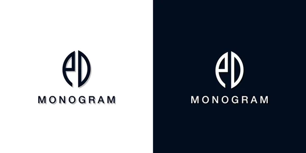 Leaf Style Initial Letter Monogram Logo Este Logotipo Incorpora Con — Vector de stock