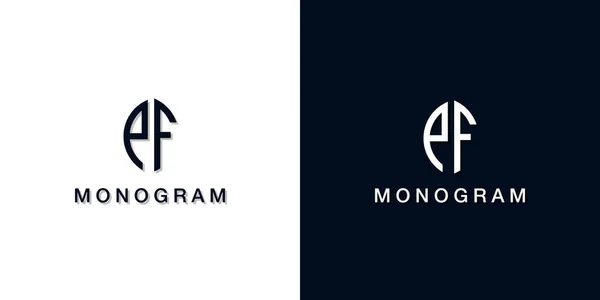 Leaf Style Initial Letter Monogram Logo Logo Incorporate Two Creative — ストックベクタ