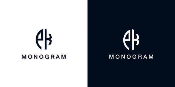 Leaf Style Initial Letter Monogram Logo Logo Incorporate Two Creative — 스톡 벡터