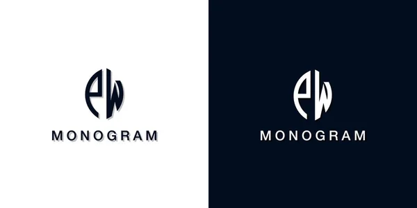 Leaf Style Initial Letter Monogram Logo Logo Incorporate Two Creative — Image vectorielle