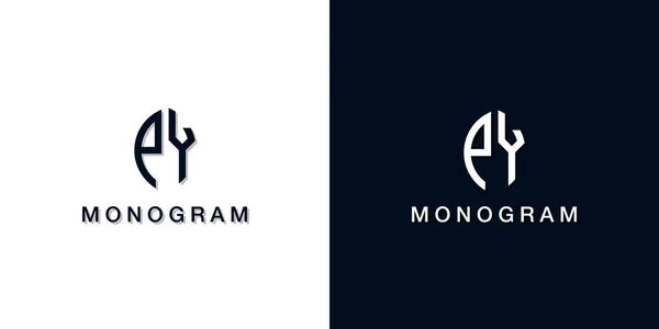 Leaf Style Initial Letter Monogram Logo Inglés Este Logotipo Incorpora — Vector de stock