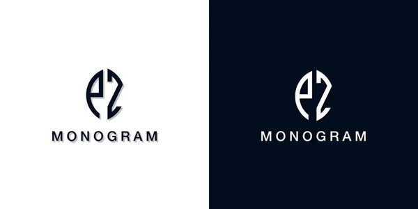 Bladstijl Beginletter Monogram Logo Dit Logo Bevat Creatieve Wijze Twee — Stockvector