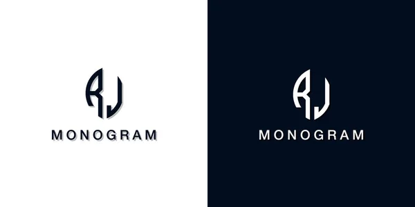 Leaf Style Initial Letter Monogram Logo Logo Incorporate Two Creative — Vetor de Stock