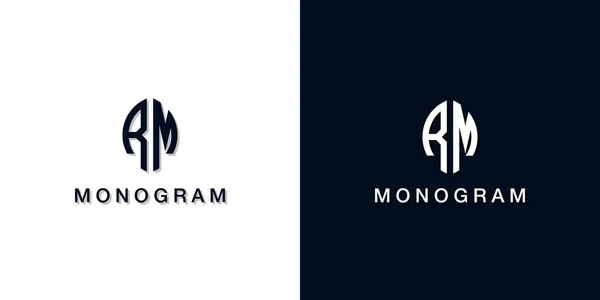 Leaf Style Initial Letter Monogram Logo Logo Incorporate Two Creative — ストックベクタ