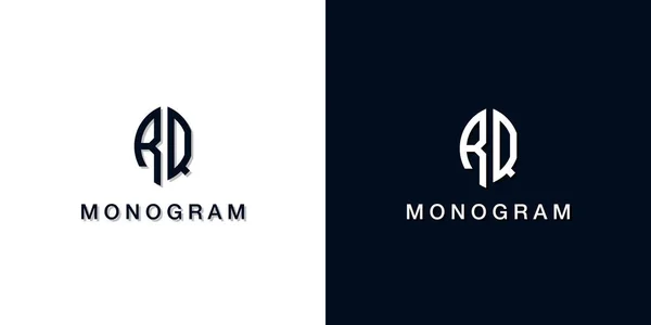 Leaf Style Initial Letter Monogram Logo Logo Incorporate Two Creative — Vector de stock