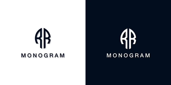 Leaf Style Initial Letter Monogram Logo Logo Incorporate Two Creative — Vettoriale Stock