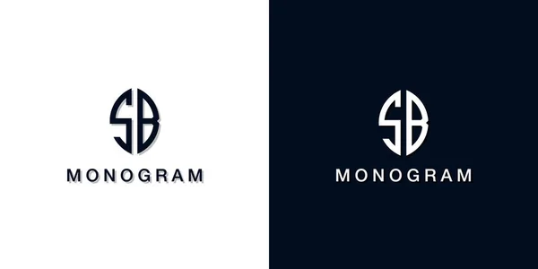 Style Feuille Lettre Initiale Logo Monogramme Logo Incorporer Avec Deux — Image vectorielle