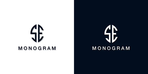 葉のスタイル初期文字Seモノグラムロゴ このロゴには創造的な方法で2つの創造的な手紙が組み込まれています 会社やブランド名が最初の文字を開始するのに適しています — ストックベクタ