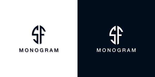 Leaf Style Initial Letter Monogram Logo Logo Incorporate Two Creative — Stockvektor