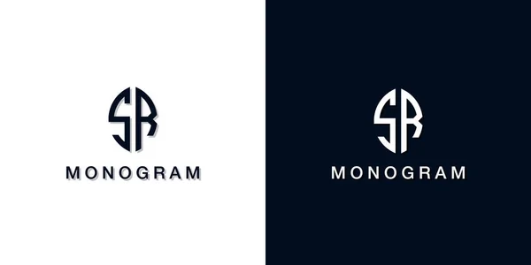 リーフスタイルの頭文字Srモノグラムロゴ このロゴには創造的な方法で2つの創造的な手紙が組み込まれています 会社やブランド名が最初の文字を開始するのに適しています — ストックベクタ