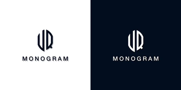 Leaf Style Initial Letter Monogram Logo Logo Incorporate Two Creative — стоковый вектор