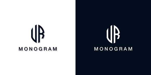 Leaf Style Initial Letter Monogram Logo Logo Incorporate Two Creative — Vetor de Stock