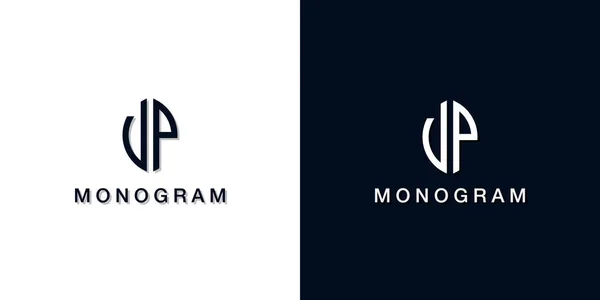 Leaf Style Initial Letter Monogram Logo Inglés Este Logotipo Incorpora — Vector de stock