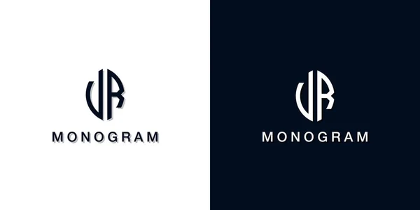 Leaf Style Initial Letter Monogram Logo Logo Incorporate Two Creative — ストックベクタ