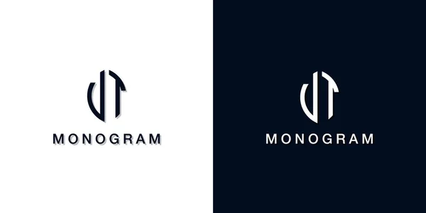 Leaf Style Initial Letter Monogram Logo Logo Incorporate Two Creative — Image vectorielle