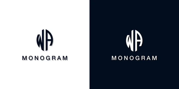Leaf Style Initial Letter Monogram Logo Logo Incorporate Two Creative — Vector de stock