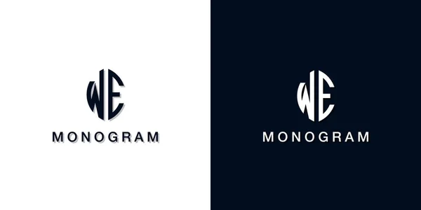 Leaf Style Initial Letter Monogram Logo Logo Incorporate Two Creative — стоковый вектор